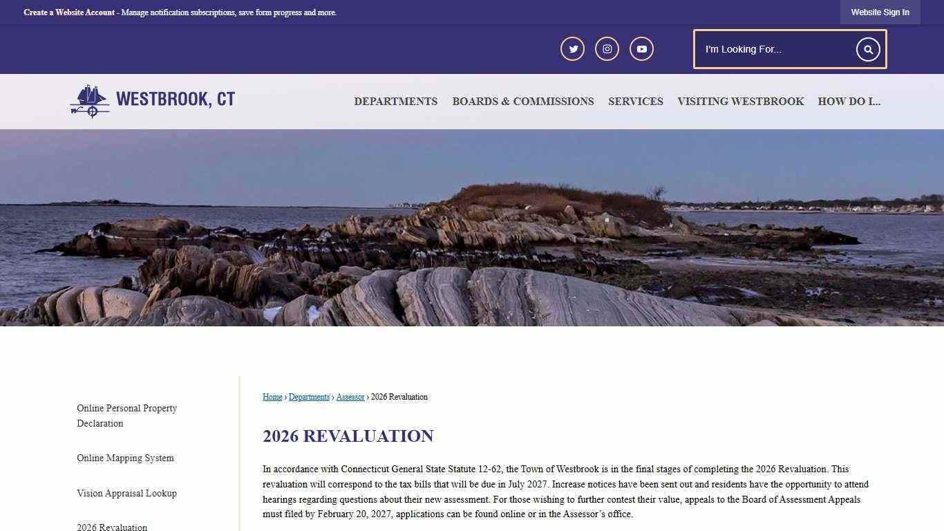 2026 Revaluation | Westbrook, CT