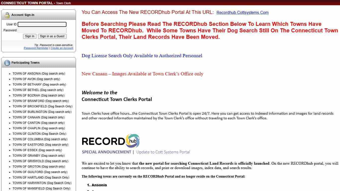 eSearch | Account Sign In